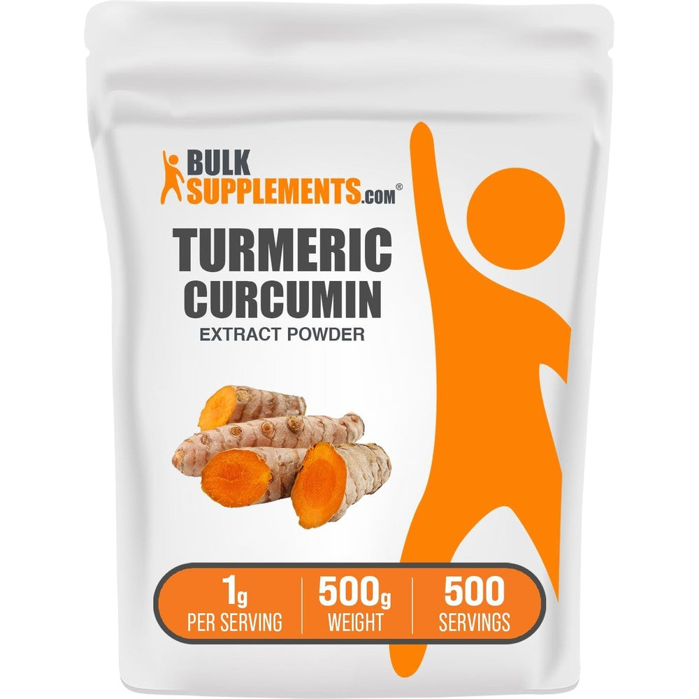 BulkSupplements Turmeric Extract Powder 95 Percent Curcuminoids 500 Grams Pure Unflavored Gluten Free Dietary Supplement For Joint And Immune Support