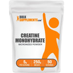BulkSupplements Creatine Monohydrate Powder Micronized Pure And Gluten Free 5 Grams Per Serving 250 Grams