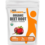 BulkSupplements.com Organic Beet Root Extract Powder Nitric Oxide Supplement Vegan And Gluten Free 400mg Per Serving 1 Kilogram Pack Of 1