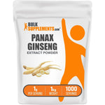BulkSupplements Panax Ginseng Root Extract Powder Herbal Supplement Vegan Gluten Free 1 Kilogram