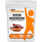 BulkSupplements Reishi Mushroom Extract Powder Ganoderma Lucidum Supplement For Immune Support And Wellness 500 Grams