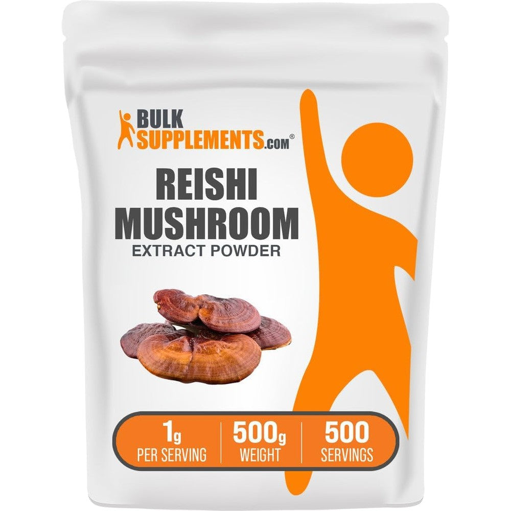 BulkSupplements Reishi Mushroom Extract Powder Ganoderma Lucidum Supplement For Immune Support And Wellness 500 Grams