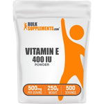 BulkSupplements Vitamin E 400 IU Powder Natural D-Alpha Tocopherol Antioxidant Supplement Gluten Free 250 Grams