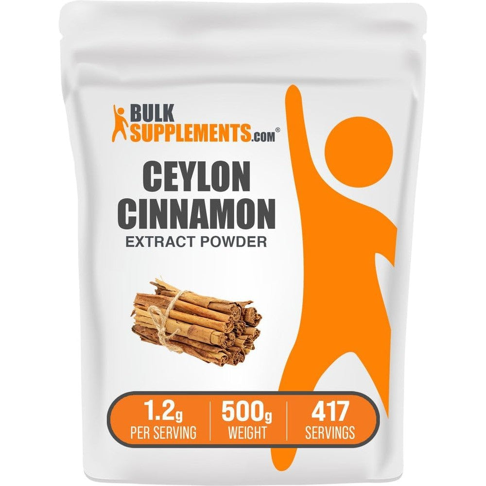 BulkSupplements Cinnamon Bark Extract Powder Ceylon Cinnamon Supplement Vegan And Gluten Free 500 Grams