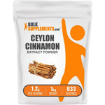 BulkSupplements Ceylon Cinnamon Bark Extract Powder Herbal Supplement Vegan And Gluten Free 1.2 Grams Per Serving 1 Kilogram