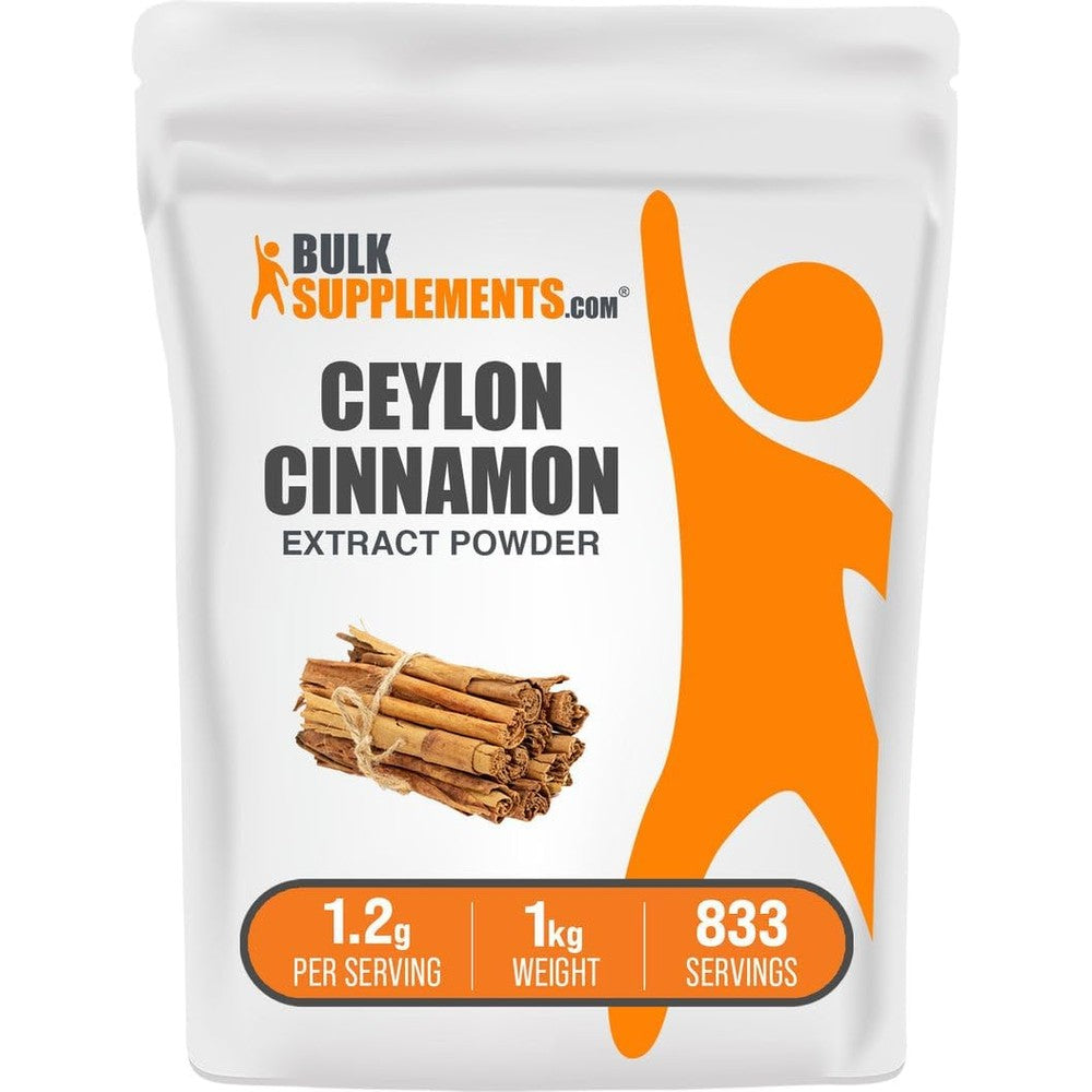 BulkSupplements Ceylon Cinnamon Bark Extract Powder Herbal Supplement Vegan And Gluten Free 1.2 Grams Per Serving 1 Kilogram