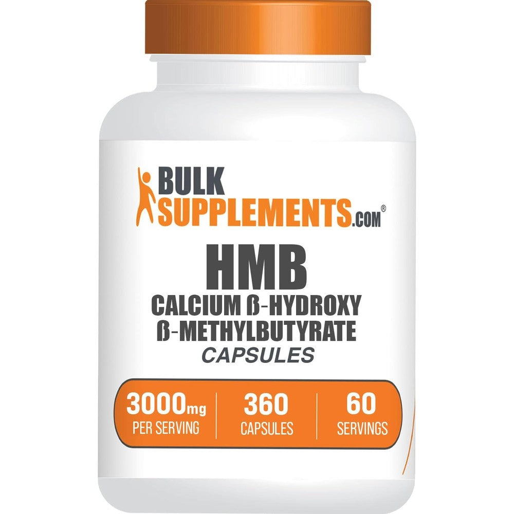 BulkSupplements HMB Calcium Capsules Beta Hydroxy Beta Methylbutyrate Muscle Recovery Supplement Gluten Free 360 Count Pack Of 1