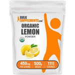 BulkSupplements.com Organic Lemon Powder Natural Vitamin C Source Gluten Free Fruit Powder Sugar Free for Immune Support 500 Grams Pack of 1