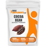 BulkSupplements Cocoa Bean Extract Powder 500g front view packaging