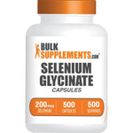 BulkSupplements Selenium Glycinate Capsules 200mcg Essential Trace Mineral Supplement 500 Count