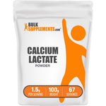 BulkSupplements.com Calcium Lactate Powder Pure And Gluten Free Food Grade Calcium Supplement For Bone Health 100 Grams