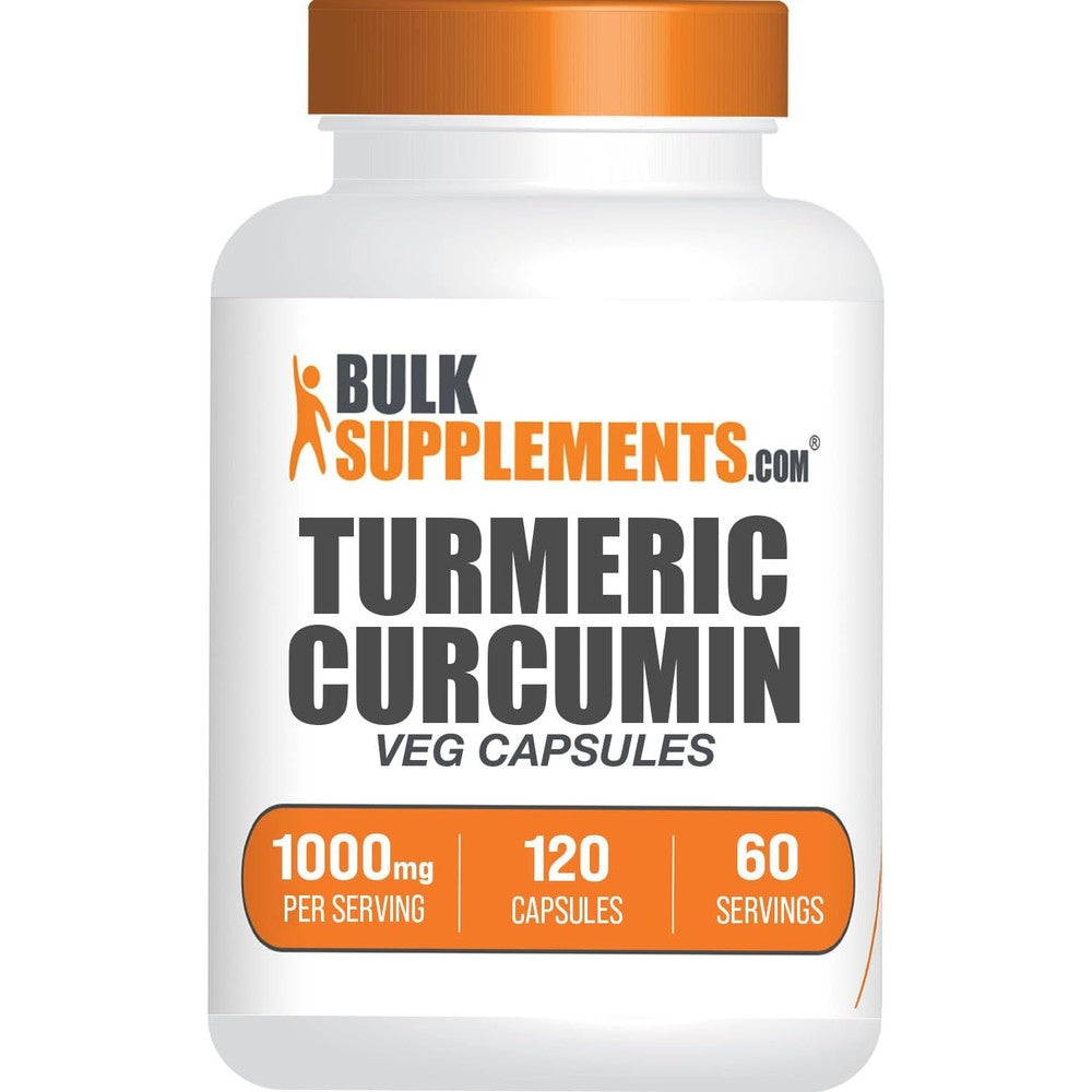 BulkSupplements Turmeric Extract Capsules, 1000 Milligrams Per Serving, 120 Vegan Capsules