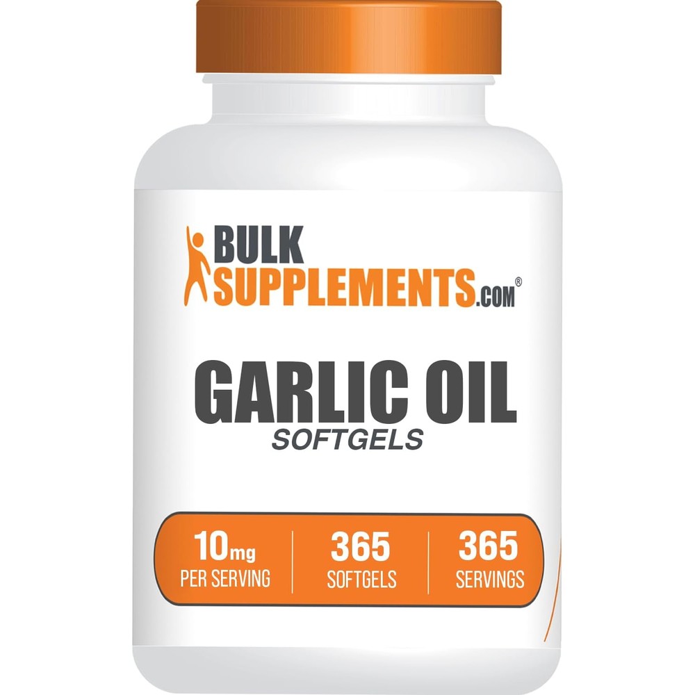 BulkSupplements Garlic Oil Softgels Aged Garlic Extract Supplement Odorless Formula 10 Milligrams 365 Count Pack Of 1