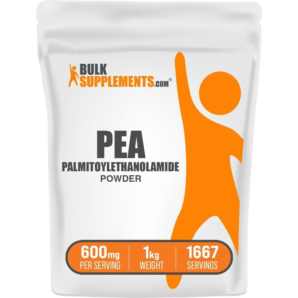 BulkSupplements.com Palmitoylethanolamide Powder Pea Supplement For Immune Support Gluten Free 600 Milligrams Per Serving 1 Kilogram
