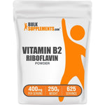 BulkSupplements Riboflavin Powder As Vitamin B2 Supplement 400 Milligrams Per Serving 250 Grams