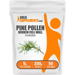 BulkSupplements Pine Pollen Powder Broken Cell Wall Herbal Supplement For Immune Health And Hormonal Support Unflavored Two Hundred Fifty Grams