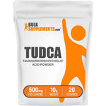 BulkSupplements TUDCA Powder Tauroursodeoxycholic Acid 500 Milligrams For Liver Support Gluten Free Unflavored Powder Supplement 10 Grams