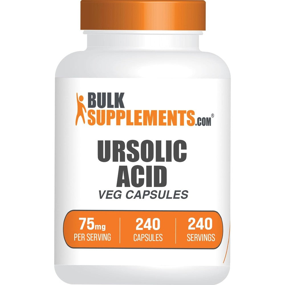 BulkSupplements Ursolic Acid Capsules Sourced From Rosemary Leaf Extract Vegan Dietary Supplement 75 Milligrams 240 Count Pack Of 1