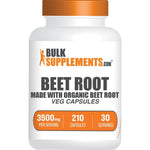 BulkSupplements Beet Root Capsules front view bottle of pure superfood supplement