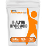 BulkSupplements R-Alpha Lipoic Acid Powder 200mg Per Serving Antioxidant Supplement Gluten Free 100g