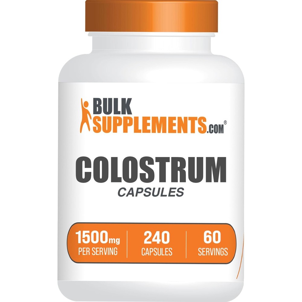 BulkSupplements Colostrum Capsules Bovine Colostrum Immune Support Supplement 1500 Milligrams Per Serving 240 Capsules