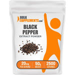 BulkSupplements Black Pepper Extract Powder 95 Percent Piperine Vegan Gluten Free 50 Grams