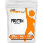 BulkSupplements Fisetin Powder Nutritional Supplement Antioxidant Support Pure And Gluten Free 100 Milligrams Per Serving 50 Grams
