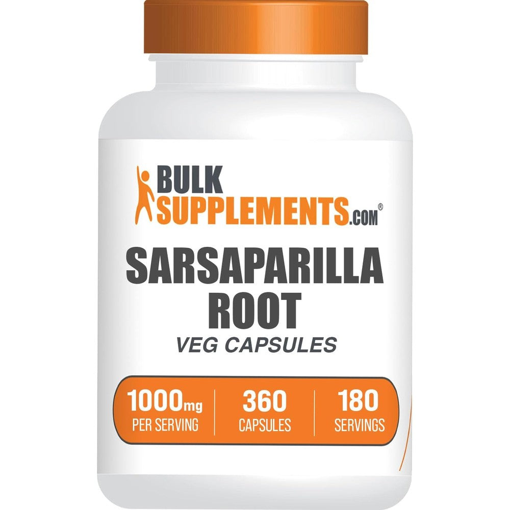 BulkSupplements Sarsaparilla Root Extract Capsules 1000 Milligrams Per Serving 360 Count Herbal Supplement For Antioxidant Support