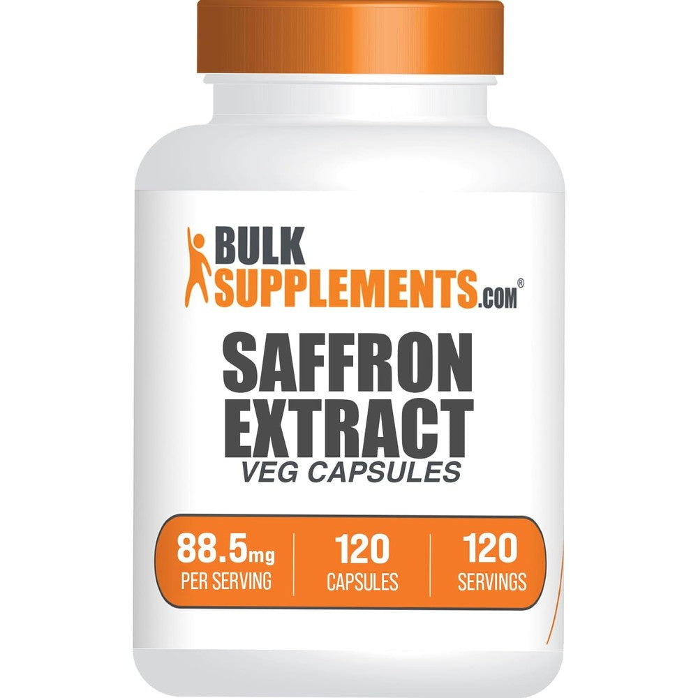 BulkSupplements Saffron Extract Capsules 88.5 Milligrams Vegan And Gluten Free 120 Capsules
