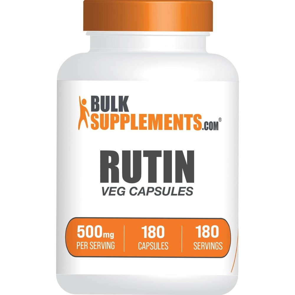 BulkSupplements Rutin 500mg Capsules From Sophora Japonica Antioxidant Supplement 180 Vegetable Capsules