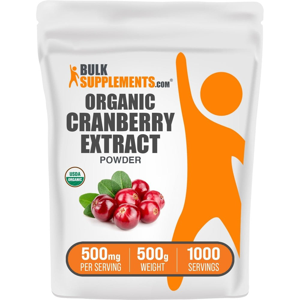 BulkSupplements Cranberry Extract Powder, Vaccinium Macrocarpon Fruit Supplement, Vegan And Gluten Free, 500 Grams