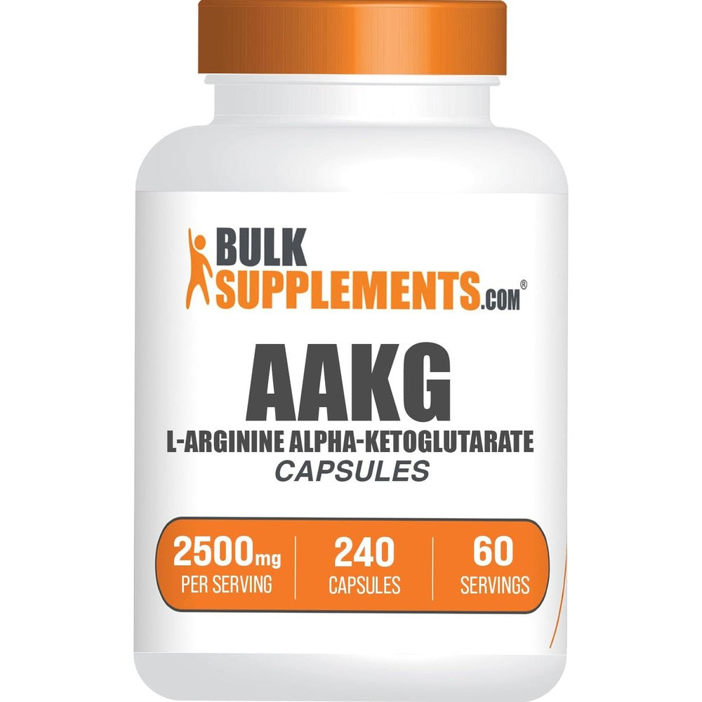 BulkSupplements AAKG Capsules L-Arginine Alpha-Ketoglutarate Nitric Oxide Supplement 2500 Milligrams 240 Count