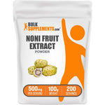BulkSupplements Noni Fruit Extract Powder Superfood Supplement Gluten Free 500mg Per Serving 100 Grams