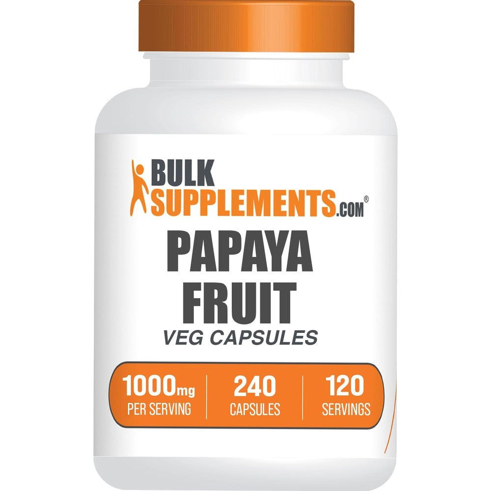 BulkSupplements Papaya Fruit Extract Capsules From Carica Papaya Herbal Supplement 1000 Milligrams 240 Count
