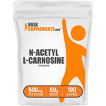 BulkSupplements N-Acetyl L-Carnosine Powder Amino Acid Dietary Supplement For Vision Health And Cellular Antioxidant Protection Fifty Grams One Pack