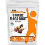 BulkSupplements Organic Maca Root Powder Vegetarian Superfood Supplement Gluten Free 5 Grams Per Serving 250 Grams Pack Of 1