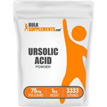 BulkSupplements.com Ursolic Acid Powder Sourced From Rosemary Leaf Extract Vegan And Gluten Free Supplement 75 Milligrams Per Serving 1 Kilogram