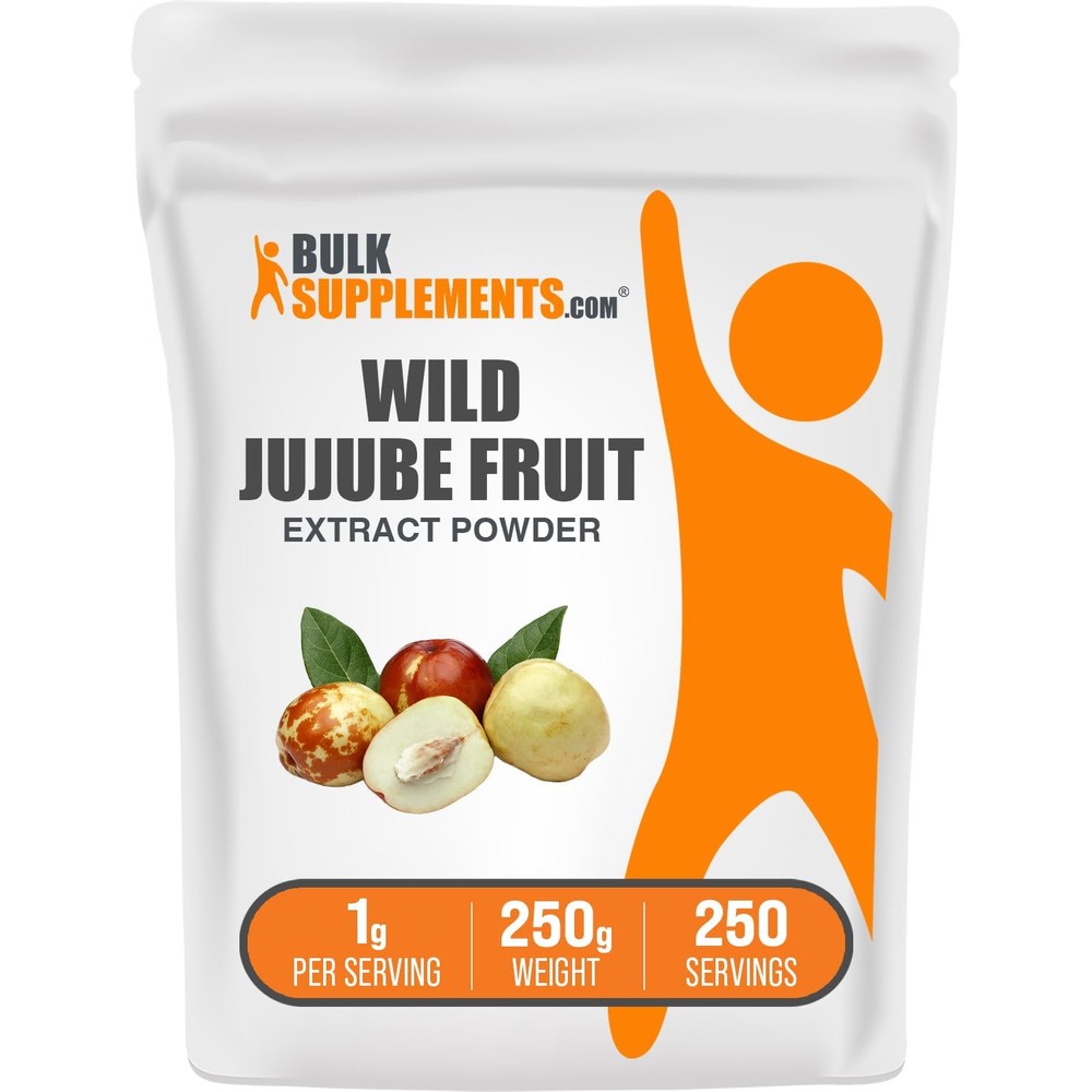 BulkSupplements.com Wild Jujube Extract Powder Authentic Herbal Antioxidant Supplement Gluten Free 250 Grams