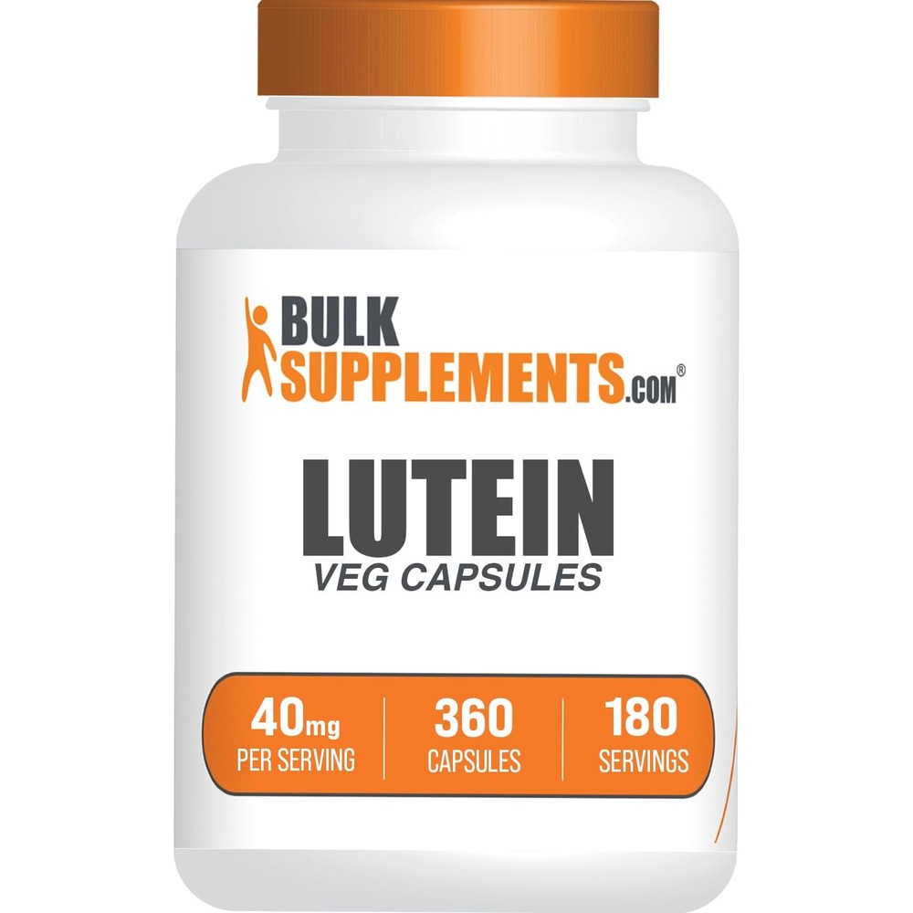 BulkSupplements Lutein Capsules For Eye Health Support And Antioxidant Defense Forty Milligrams Serving Three Hundred Sixty Count