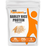 BulkSupplements Barley Rice Protein Powder 250 grams front view pouch for vegan sports nutrition
