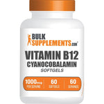 BulkSupplements.com Vitamin B12 Softgels 1000mcg Cyanocobalamin Gluten Free Dietary Supplement For Energy Support And Cognitive Health 60 Count