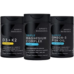 Sports Research Multivitamin Pack Chelated Triple Magnesium Complex 300 Milligrams Vitamin D3 5000 International Units Plus K2 100 Micrograms and A...