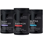 Sports Research Recovery Support Pack Including Pure Saffron Supplement 30 Milligrams Alpha GPC 630 Milligrams And Sleep Complex 60 Veggie Softgels