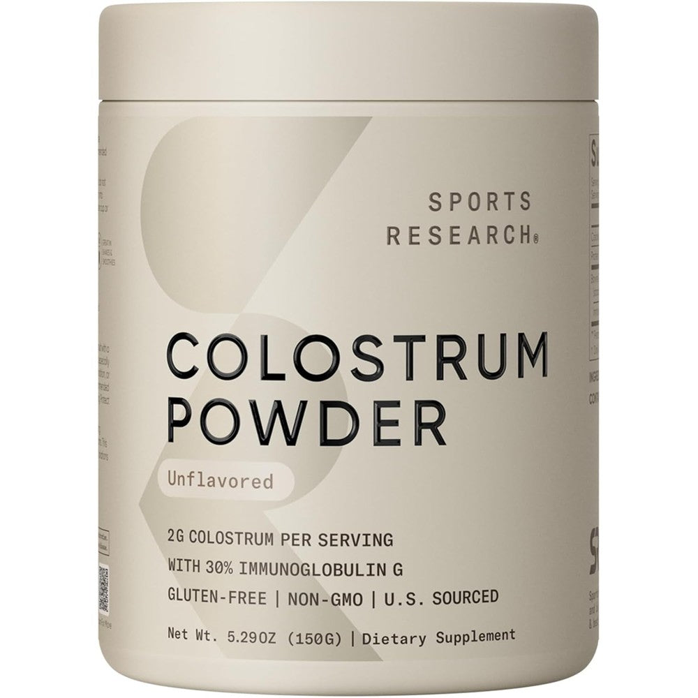 Sports Research Premium Bovine Colostrum Powder Unflavored For Immunity Support And Gut Health Seventy Five Servings Five Point Two Nine Ounce