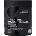 Sports Research Creatine Monohydrate Powder With Creapure Unflavored Premium German Micronized Muscle Recovery Supplement 450 Grams
