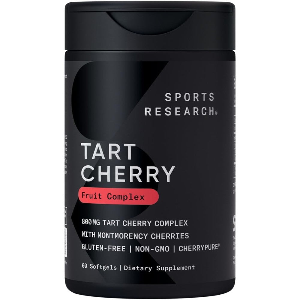 Sports Research Tart Cherry Concentrate Supplement From Montmorency Cherries For Muscle Recovery And Joint Health Sixty Liquid Softgels
