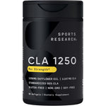 Sports Research CLA 1250mg Max Strength Active Conjugated Linoleic Acid For Men And Women Non GMO Soy And Gluten Free 90 Softgels
