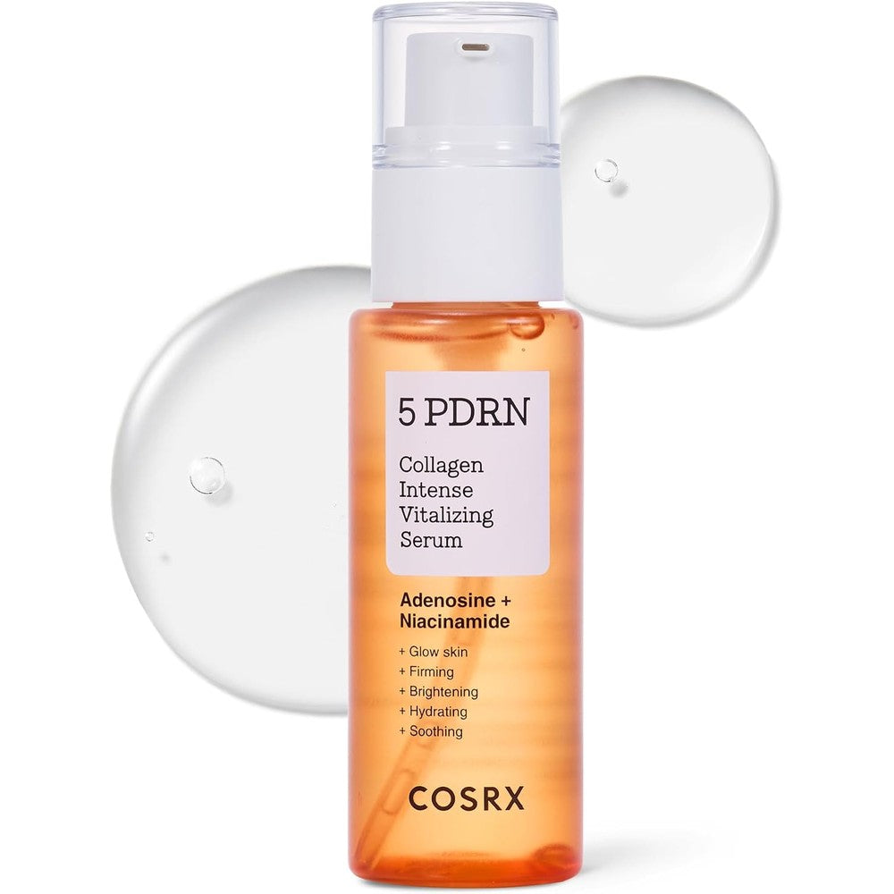 COSRX 5 PDRN Collagen Intense Vitalizing Serum Travel Size 1.69 Fluid Ounce Anti Aging Face Serum For Skin Firming And Radiance