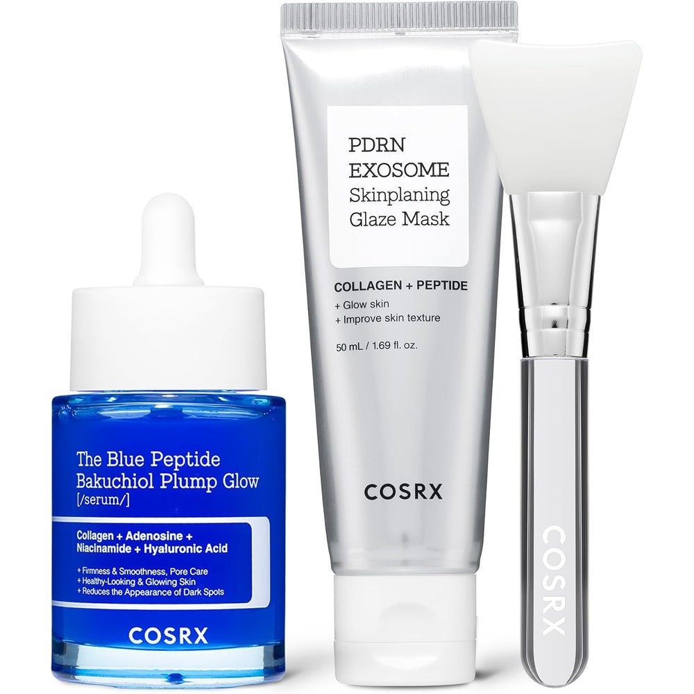 COSRX Peptide And PDRN Glow Firming Set With Copper Peptide Serum Fifty Milliliters And PDRN Peel Off Overnight Mask Fifty Milliliters