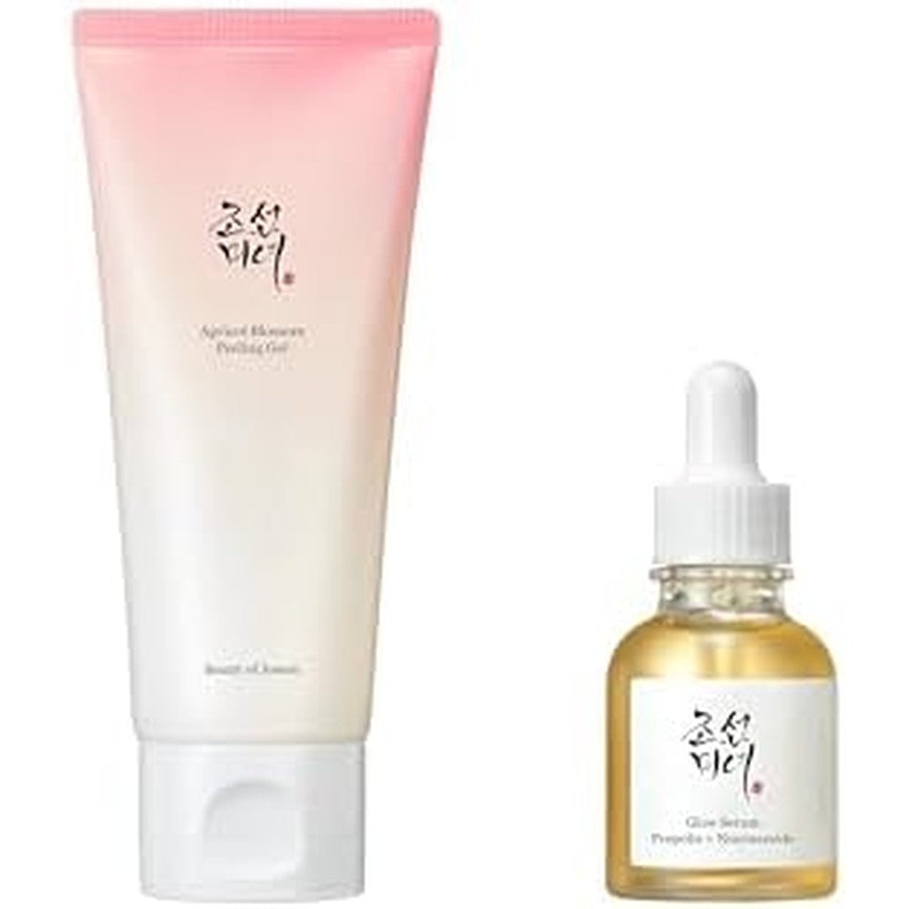 Beauty Of Joseon Apricot Blossom Peeling Gel 100 Milliliters And Glow Serum Propolis And Niacinamide 30 Milliliters Korean Skincare Set
